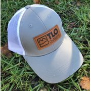 TLO Outdoors Rugged Distressed-Style Cap - Snapback Adjustable Trucker Cap with Leather Logo Patch