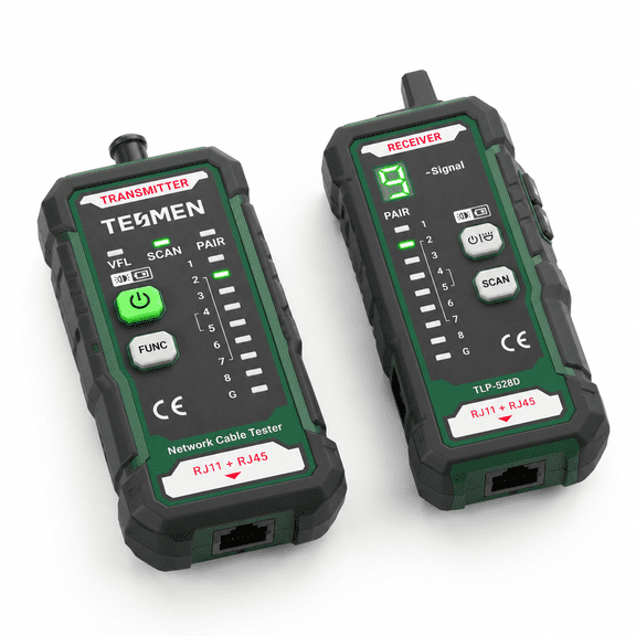 TLP-528D Network Cable Tester with VFL Fiber Optic Meter for CAT5/CAT6 Ethernet and Tel Line Testing