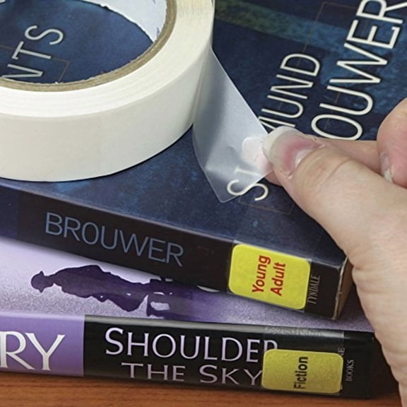 TLS Clear Non-Glare Adhesive Label Protectors 250/Roll (2"H x 3"W)