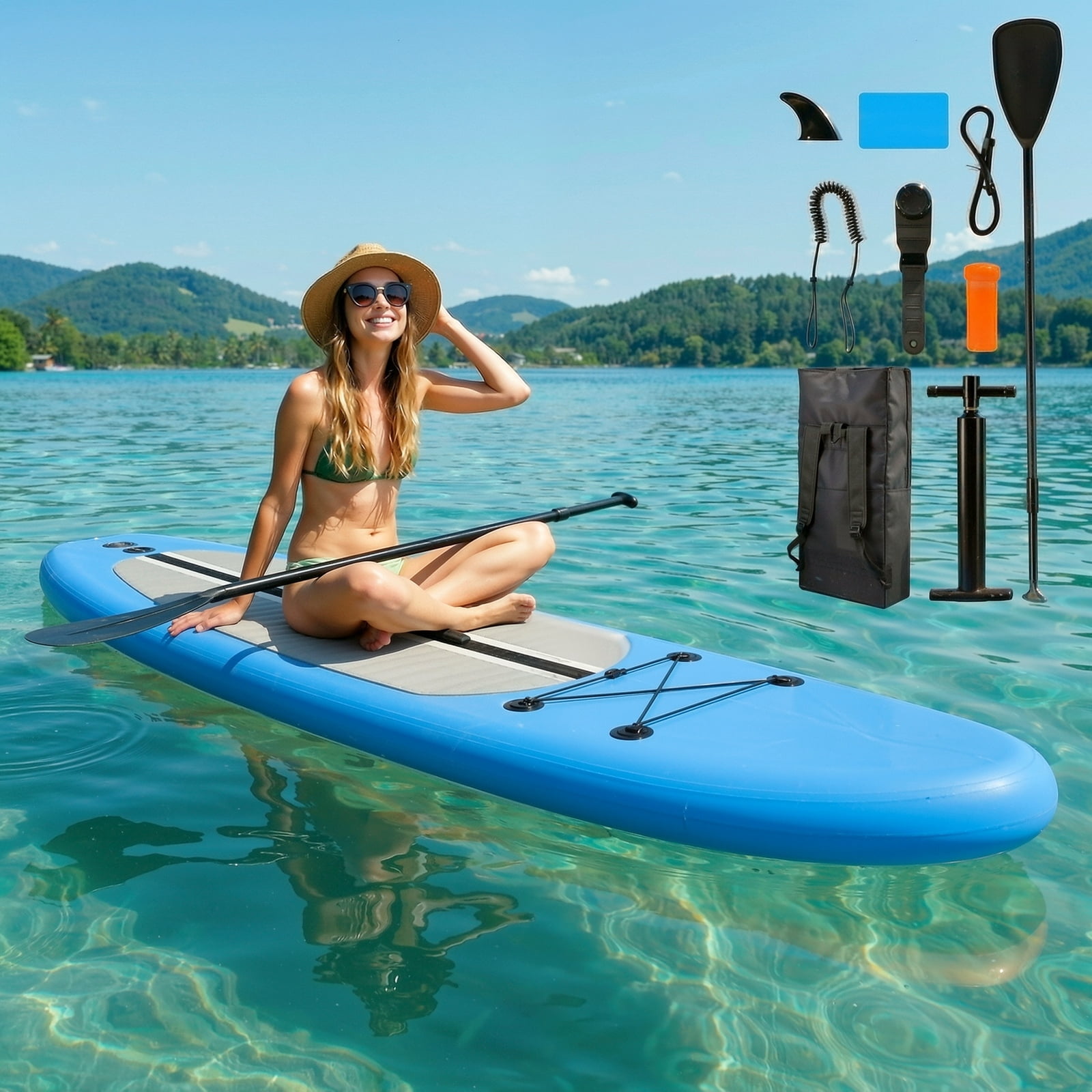 TLSUNNY 12' Inflatable Paddle Board Set, iSUP for Recreation, Fitness, Family Outings