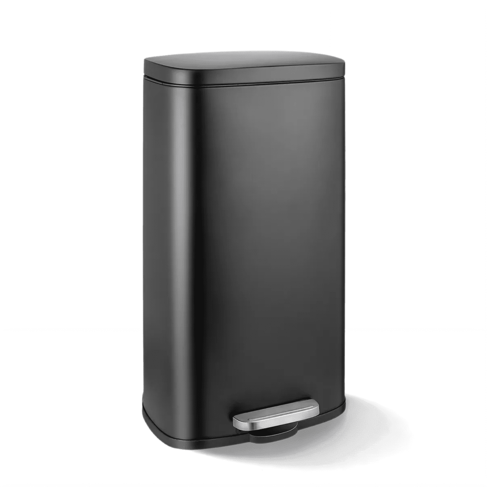 TLSUNNY 13.2 Gallon Kitchen Trash Can, Stainless Steel Step Bin with Pedal & Inner Bucket, Soft Close Lid, for Office, Home