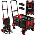 thumbnail image 1 of TLSUNNY 2-in-1 Collapsible Hand Truck with 22" Folding Basket & 2 Ropes, 4 Wheels Dolly for Storage and Moving, 330 lb Capacity, 1 of 8