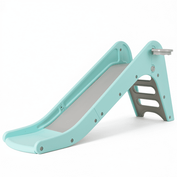 TLSUNNY 3-in-1 Freestanding Slide for Kids, Toddler Stair Slides Indoor Outdoor with Basketball Hoop & Ball, for Living Room, Poolside, Backyard