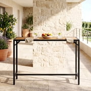 TLSUNNY 55" Long Bar Table, Counter Bar Height Table, High Top Table, Rectangular Hightop Bar Pub, for Kitchen, Living Room