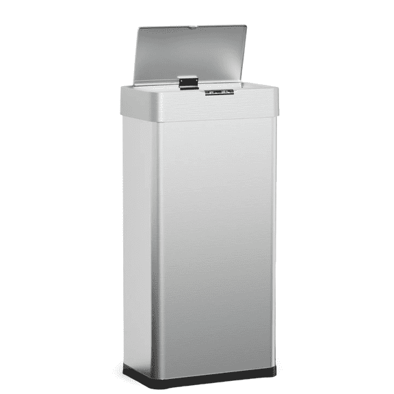 TLSUNNY 60 L Automatic Kitchen Trash Can, Motion Sensor Stainless Steel Garbage Bin with Quiet Close Lid