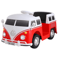 thumbnail image 1 of TLSUNNY 6V Licensed VW Bus Ride On Toys, Battery Powered Vehicle, 2-Speed Drive, Soft Start, Seat Belt, Cup Holder, Music, Foot Pedal Control, Red, 1 of 9