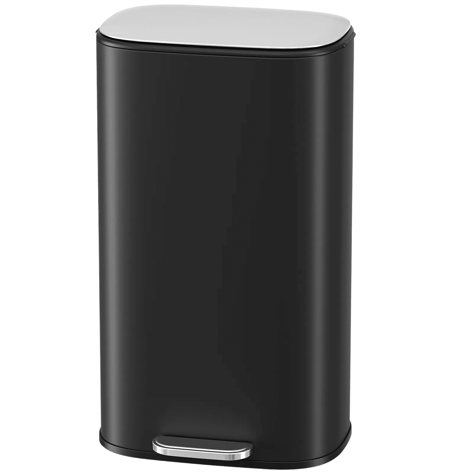 TLSUNNY 8 Gal Kitchen Oval Step Trash Can, Brushed Stainless Steel Kitchen Garbage Bin with Soft-Close Lid & Removable Bucket for Home/Office