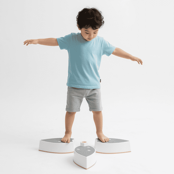 TLSUNNY Balance Stepping Stones For Kids, Durable Anti-Slip Toddler Sensory Activities, Coordination Skills, Stackable Indoor & Outdoor Play Toys