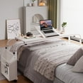 thumbnail image 1 of TLSUNNY Height & Length Adjustable Overbed Table, Mobile Computer Desk with Side Storage Basket, Tilt Stand for Home/Hospital, 1 of 9