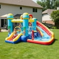 thumbnail image 1 of TLSUNNY Inflatable Bounce House for Kids, with Slide & Splash Pool, Summer Backyard Activity, 1 of 7