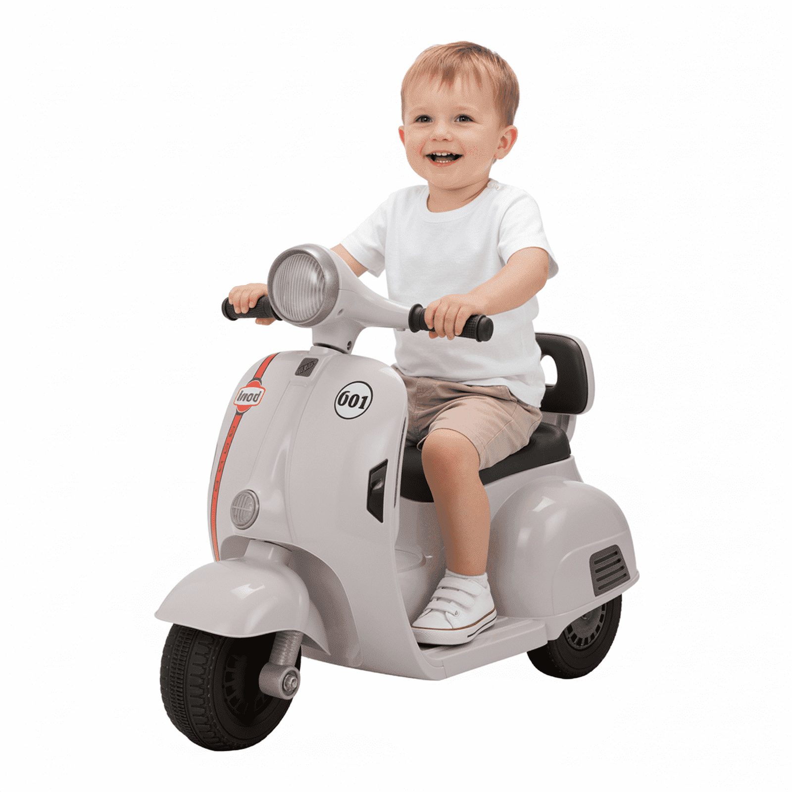 TLSUNNY Kids Electric Motorcycle, Ride On Toys with LED Headlight & Music, Soft Start, Gift for Boys/Girls Ages 3+