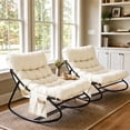 thumbnail image 1 of TLSUNNY Outdoor Papasan Rocking Chair Set of 2, Oversized Lounge Rocker Chairs for Patio, Balcony, Porch and Indoor, 1 of 9