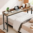 thumbnail image 1 of TLSUNNY Rolling Overbed Table for Queen/Full Size Bed, 70.8" Mobile Computer Desk for Hospital Bed & Home Office, 1 of 8