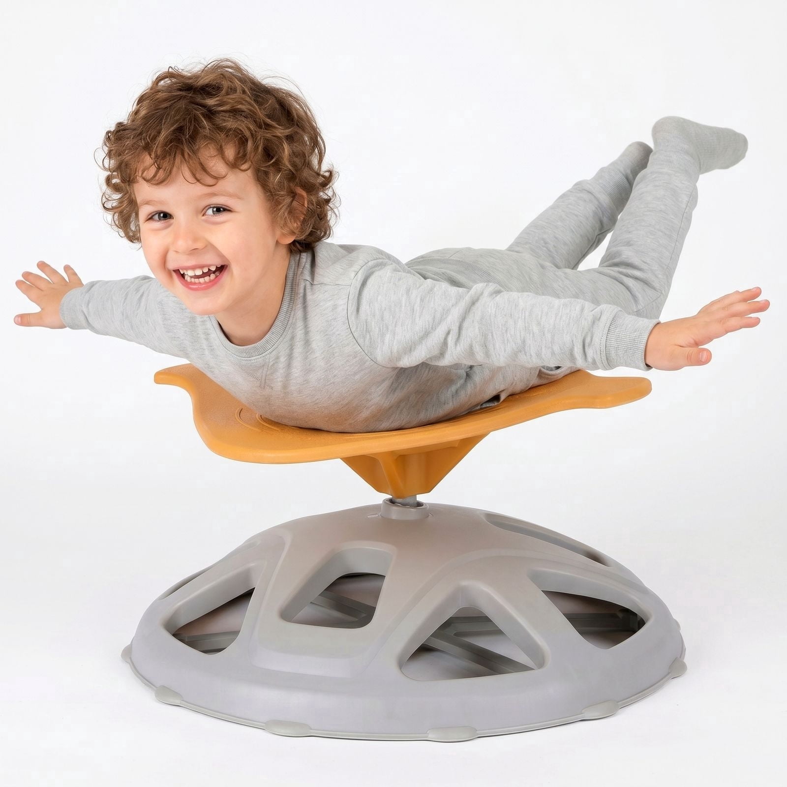 TLSUNNY Spinning Chair for Autistic Kids, Fish-Shaped , 220LB Capacity, 360°Sensory Swivel Chair W/ Upgraded Base, Sit and Spin Toys Indoor Outdoor Play