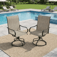 thumbnail image 1 of TLSUNNY Swivel Outdoor Chairs Set of 2, Patio Swivel Dining Chairs with Textilene Fabric and Metal Frame, Outdoor Swivel Sling Chairs for Garden, 1 of 10