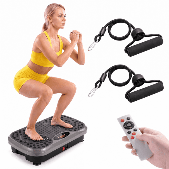 TLSUNNY Vibration Plate Exercise Machine, Whole Body Shake Platform with 99 speeds for Women Men, Compact for Under-Desk Use, Easy Storage