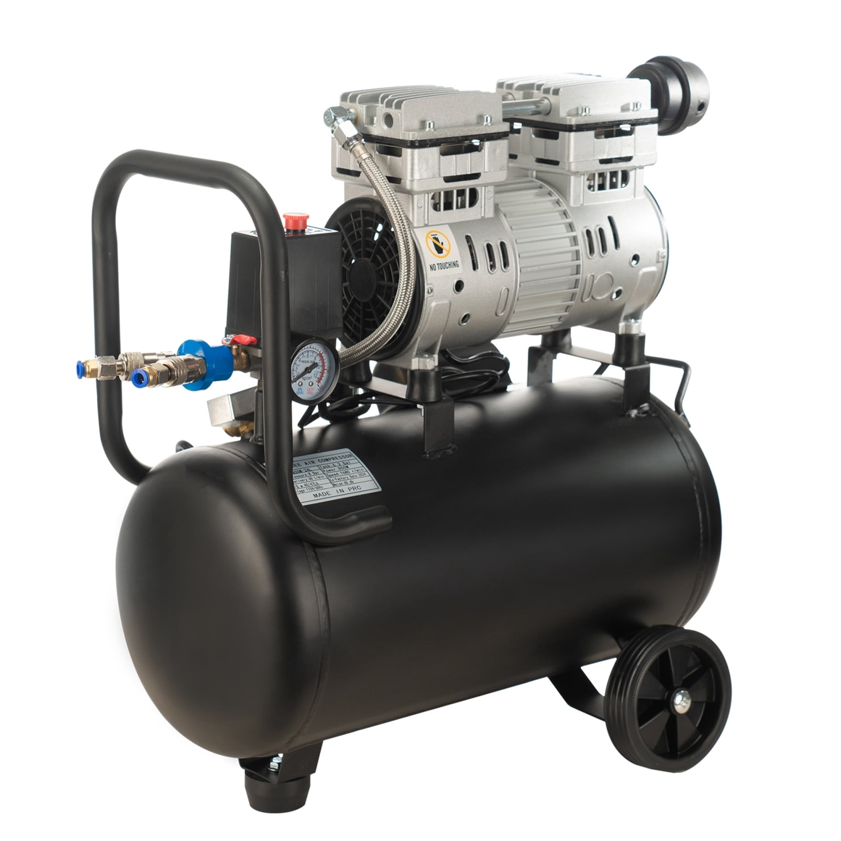 TLSols Air Compressor, 6.3 Gallon, 1.2 HP Oil Free, Max 116 PSI, 70 dB Ultra Quiet, for Auto Repair, Tire Inflation, Spray Painting, Woodwork Nailing