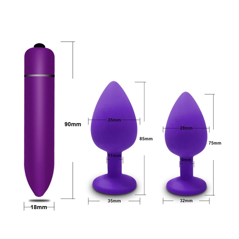 TLUDA 3PCS Butt Plug for Women & Men, Anal Plug Set Training Kit, Butt Plug  Trainer Set, Prostate Massager Anal Sex Toys,S-M-Purple - Walmart.com