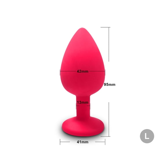 TLUDA 1PCS Anal Plug Set Anal Toys Butt Plugs for Beginners Women Men,L-Red