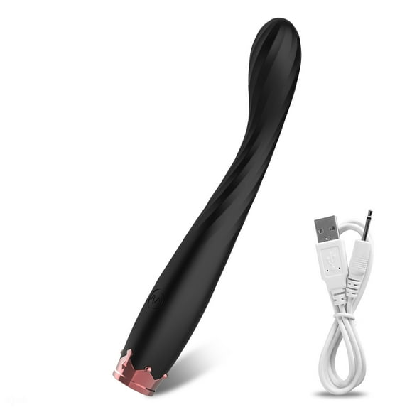 TLUDA G-Spot Clitoral Vibrator with 10 Vibration Modes, Curved Vibrating Massage Adult Sex Toy for Women, Black