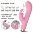 thumbnail image 1 of TLUDA G-Spot Rabbit Vibrator with 10 Powerful Vibration Modes, Clitoral Stimulator Sex Toys for Women Adult Toys, Pink, 1 of 5