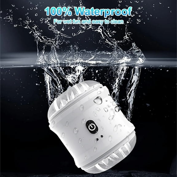 TLUDA Mens Masterburbater Toy Automatic Male Masturbator Vibrator 10 Modes Mens Stroker White