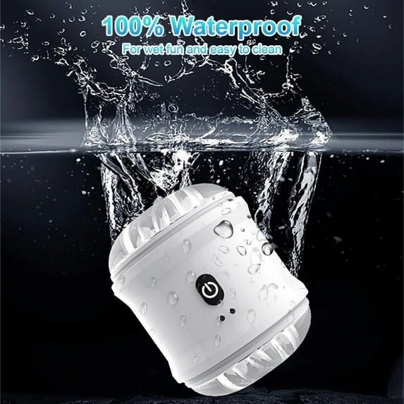 TLUDA Mens Masterburbater Toy Automatic Male Masturbator Vibrator 10 Modes Mens Stroker White