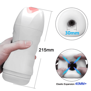 TLUDA Mens Vibrating Stroker Automatic Male Masturbator Sucking Machine Male Toys/Sex White Large