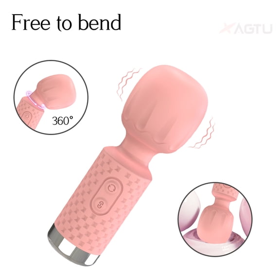 TLUDA Mini Personal Massager, Rechargeable Rotatable Head Massager Wand,10 Speeds