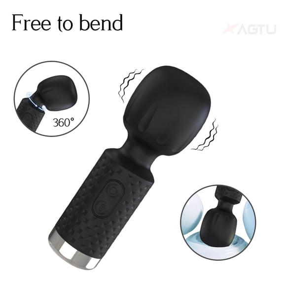 TLUDA Mini Personal Massager, Rechargeable Rotatable Head Massager Wand,10 Speeds