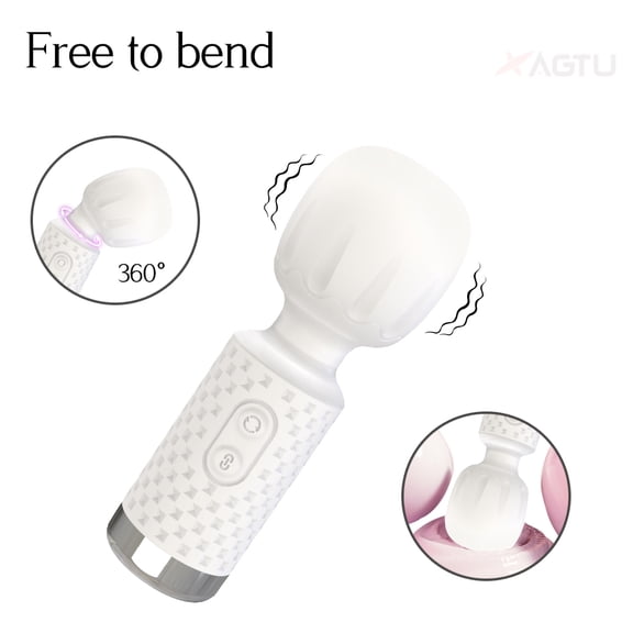 TLUDA Mini Personal Massager, Rechargeable Rotatable Head Massager Wand,10 Speeds