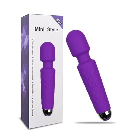 TLUDA Personal Wand Massager for Women, Rechargeable Handheld Massager for Neck Back Shoulder,L-Purple