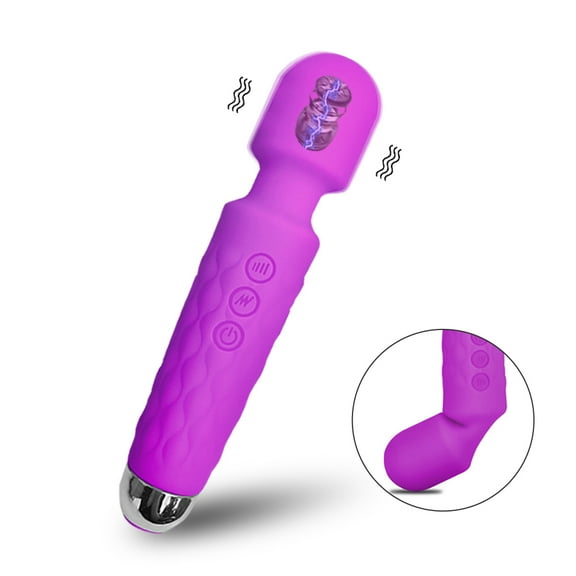 TLUDA Personal Wand Massager for Women, Rechargeable Handheld Massager for Neck Back Shoulder,S-Purple