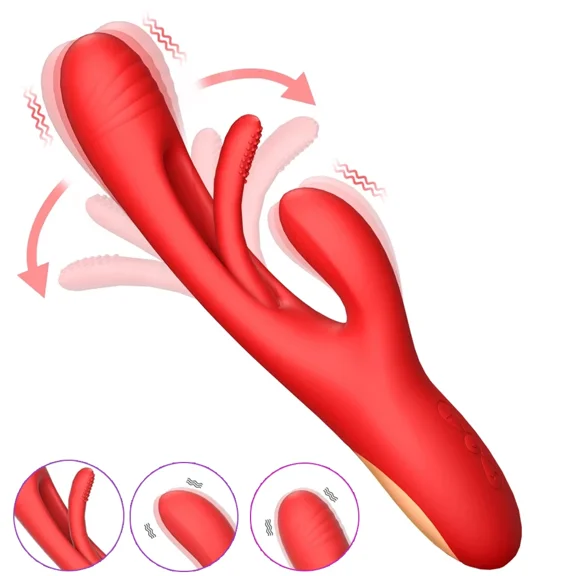 TLUDA Rabbit Vibrator for Women G Spot Vibrator Adult Sex Toys for Women Red