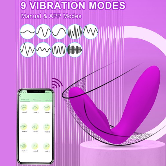 TLUDA Rechargeable G Spot Vibrator for Women ,Wearable Panty Vibrator APP Remote Control Adult Sex Toy for Women,Red