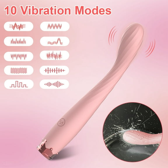 TLUDA Silicone G-Spot Vibrator with 10 Vibration, Adult Sex Toy for Women, Pink
