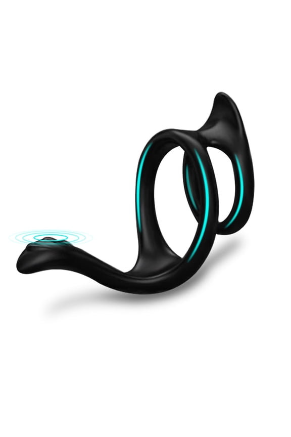 Silicone Pleasure Ring Penis Ring for Men and Couple Black