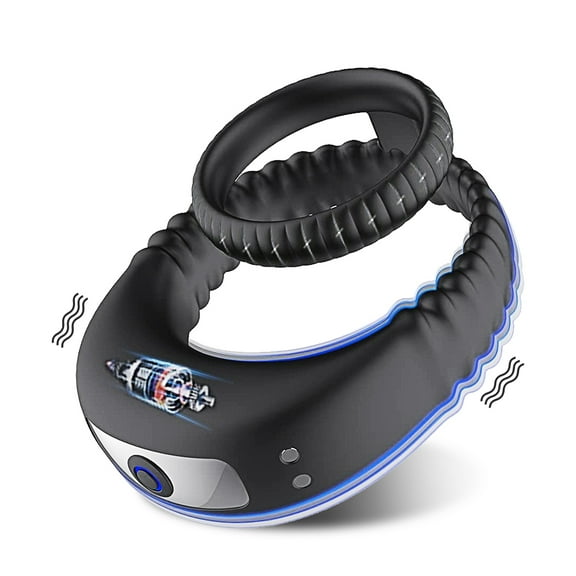TLUDA Vibrating Rings Massager for Men Black