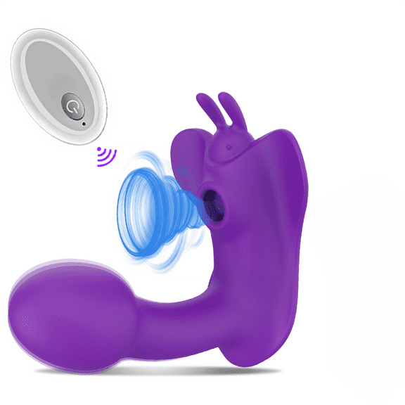 TLUDA Wearable G Spot Vibrator Sex Toys for Women, Wearable Sucking Vibrator Toys with Remote Control for Women, Purple
