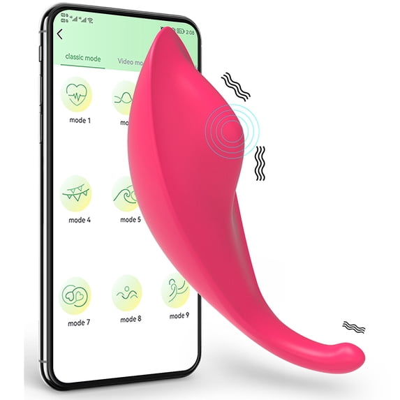 TLUDA Wearable Panty Vibrator and Adult Sex Toys with APP Remote Control, Butterfly Vibe with 9 Vibration Modes, Adult Sex Toys for Women Couples Play,Red