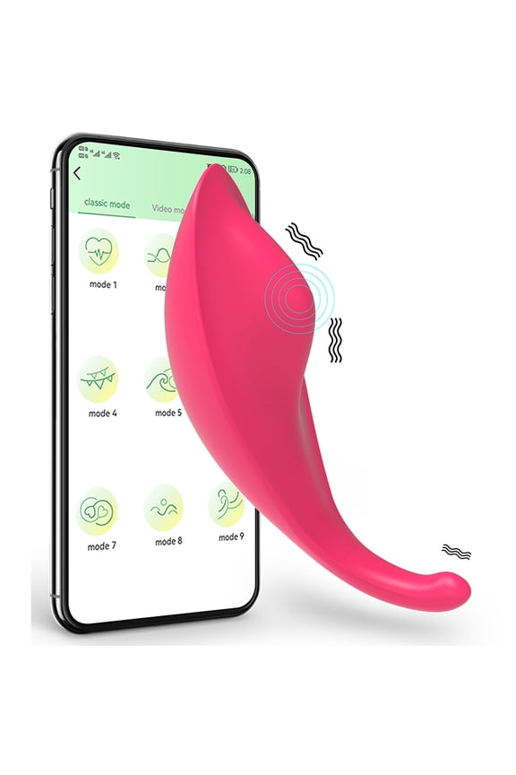Wearable Panty Vibrator and Adult Sex Toys with APP Remote Control, Butterfly Vibe with 9 Vibration Modes, Adult Sex Toys for Women Couples Play,Red