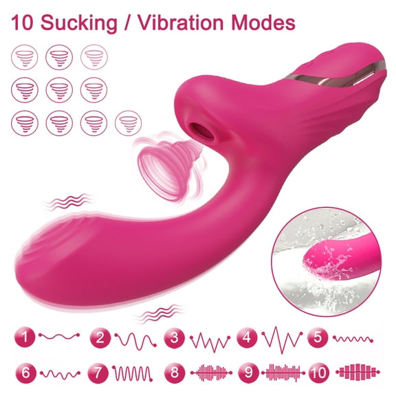 TLUDA Women  Vibrator G Spot Vibrator, Clitoral Vibrator with Sucking for Women, Red