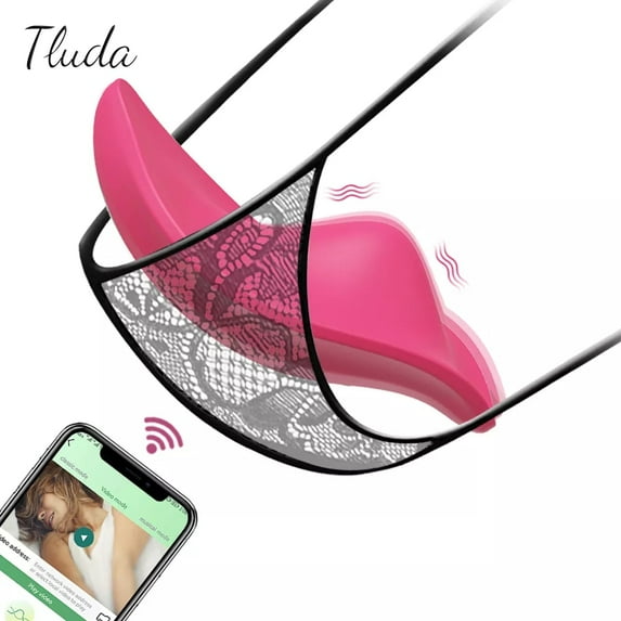 TLUDA Women Wearable Panty Vibrator with APP Remote Control, Vibrating Panty Sex Toy for Women Red