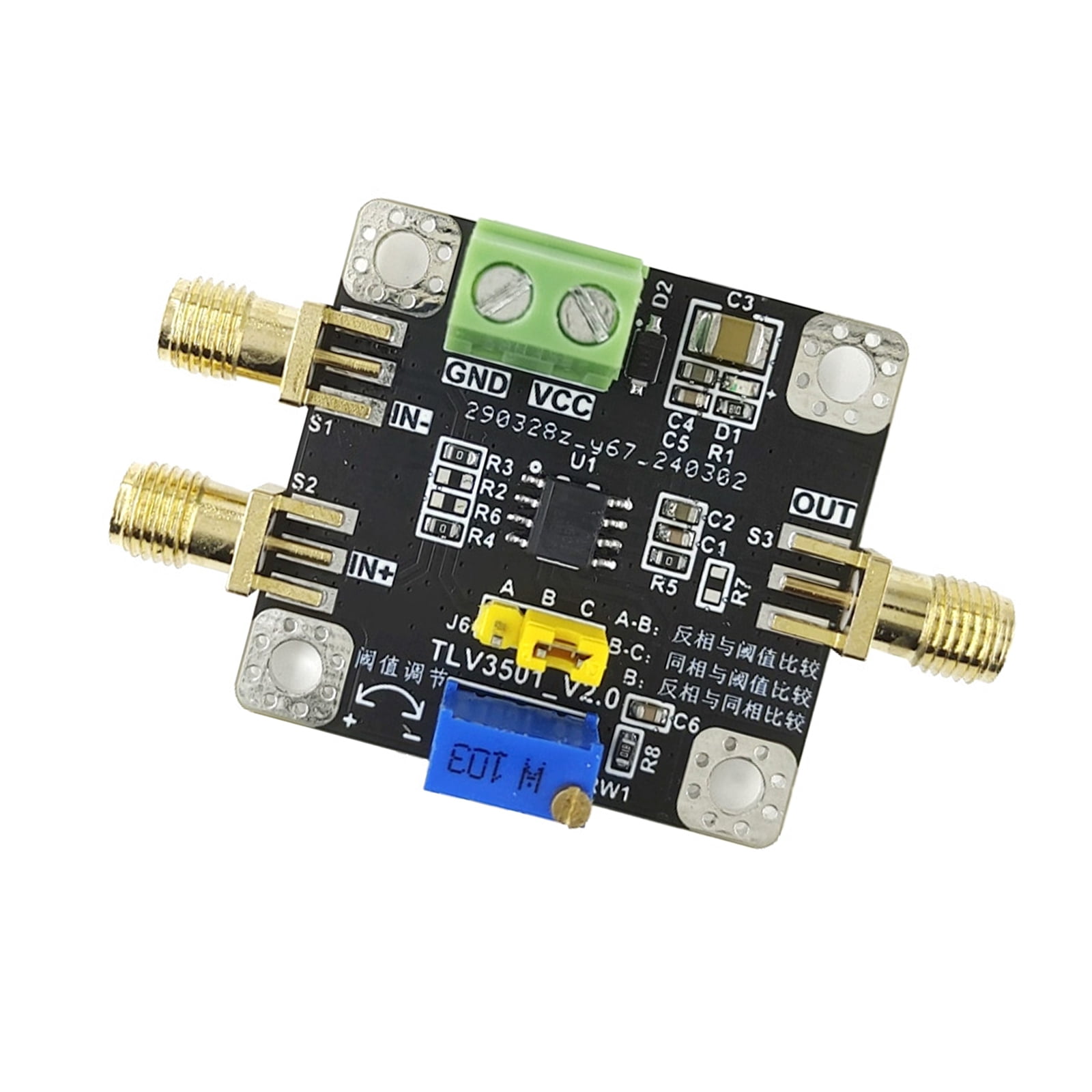 Threshold Check Module TLV3501 Module Fast 4.5ns Comparator Module Adjustable Threshold Output ...