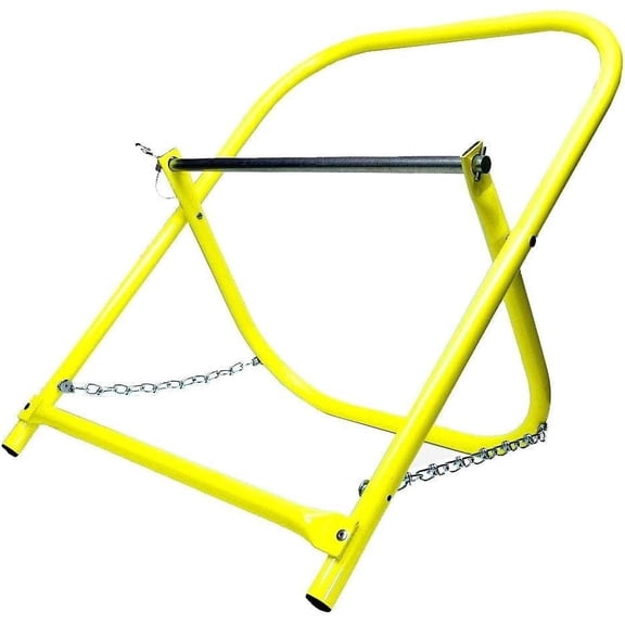 (TM) 20" x 16" Commercial Industrial Grade Steel Wire Rack Dpenser Cable Caddy CATV Electric Ethernet Wire Installer Spool Reel Holder Holds Cable Reels Up to 20" Diameter Folding Yellow