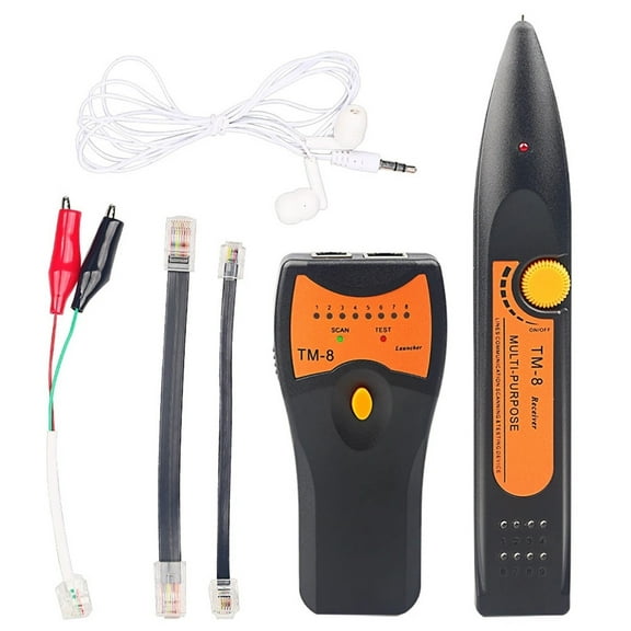 TM-8 RJ11 RJ45 Cat5 Cat6 Telephone LAN Network Cable Tester Detector Wire Tracker Tracer Toner Ethernet Line Finder ,Accurate