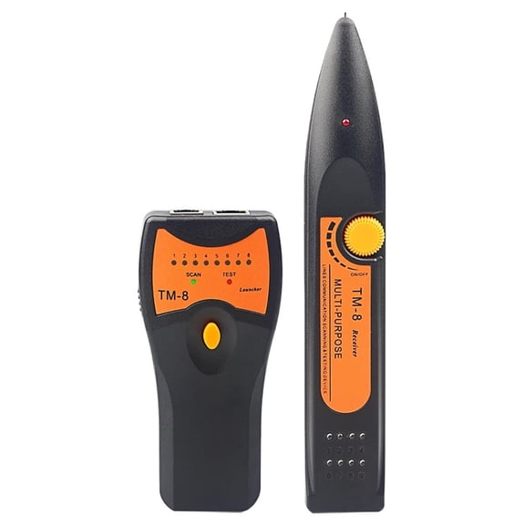 TM-8 RJ11 RJ45 Cat5 Cat6 Telephone LAN Network Cable Tester Detector Wire Tracker Tracer Toner Ethernet Line Finder ,High Precision Diagnostic