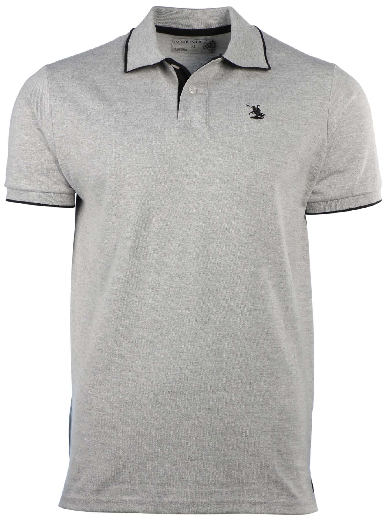 TM Exposure Men's Color Contrast Polo Shirt - Walmart.com