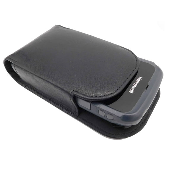 TM-HCT60L - Honeywell CT60 leather pouch with covered slide clip