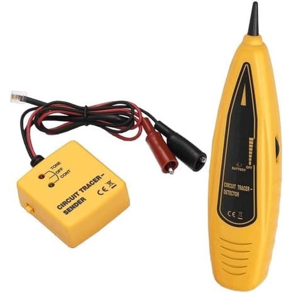 (TM) Wire Tracer & Circuit Tester -Tone Generator & Probe Kit - Find & Trace Wires & Cables, Test Circuit Continuity, Network Telephone Line, Coaxial, Automotive - Features Clips & RJ11 Plug